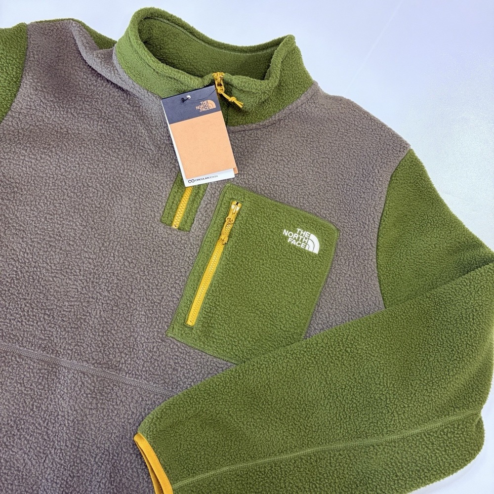 The North Face Yumiori 1/4 Zip Fleece Pullover Mens XXL NWT‎ Taupe Green